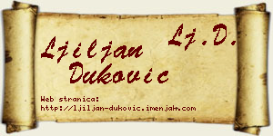 Ljiljan Duković vizit kartica